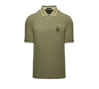 Aeronautica Militare PO1914 Herren-Poloshirt, Hemd, kurzärmelig, dreifarbig, 07304 Grün, Large