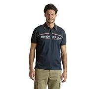 Aeronautica Militare PO1924 Herren-Poloshirt, Hemd, kurzärmelig, dreifarbig, marineblau, XL