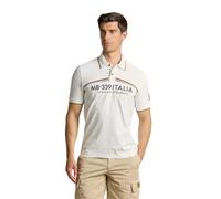 Aeronautica Militare PO1924 Herren-Poloshirt, Hemd, kurzärmelig, dreifarbig, Weiß, XL
