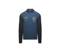 Aeronautica Militare Polo PO1890 Dreifarbige Pfeile für Herren, Langarm-Shirt, 94678 Avio-Navy, XL