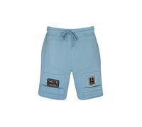 Aeronautica Militare Shorts aus Sweatshorts, BF033 Anti-G, dreifarbige Pfeile, Herren-Shorts, Trainingsshorts, hellblau, XL
