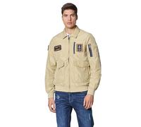 Aeronautica Militare Sommerjacke Pilot AB2071 Jacke mit dreifarbigem Pfeil-Patch, Antilope Beige, 48
