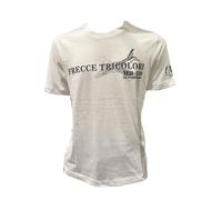 Aeronautica Militare T-Shirt TS2541 MB-339 für Herren, dreifarbige Pfeile, Weiß, Large
