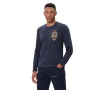 Aeronautica Militare TS2467 Herren Langarm-T-Shirt, dreifarbige Pfeile, blau, XXL