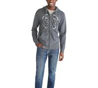 AEROPOSTALE Herren Aero Logo Full Zip Hoodie-Circle Kapuzenpullover, Anthrazitgrau, Medium