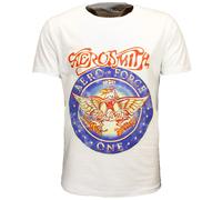 Aerosmith Aero Force Band T-Shirt - Offizielles Merchandise XL Weiß