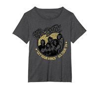 Aerosmith - Flügel Tour '74 T-Shirt, Damen Große Größen, Anthrazit Meliert, 4X