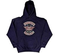Aerosmith Kapuzenpullover Boston Pride Band Logo Nue offiziell Unisex Navy Blau M