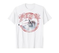 Aerosmith - Offizielles Herren T-Shirt, Weiß, S, Klassisch, Kurzarm, Sommer, Unisex Erwachsene, Flugzeug-Motiv
