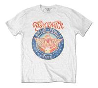 Aerosmith T Shirt Aero Force One Band Logo Nue offiziell Herren Weiß XL
