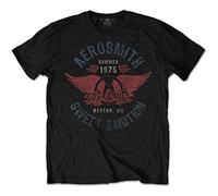 Aerosmith Sweet Emotion Herren-T-Shirt, schmale Passform, Größe L, Schwarz, Schwarz, L