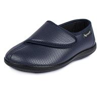 Aerosoft Damen Klett-Halbschuh Stretch 15 Weite G-H Wechselfußbett rutschhemmend (blau, Numeric_41)