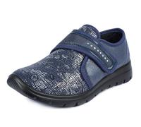 Aerosoft Damen Klett-Halbschuh Stretch 19 Weite G-H Wechselfußbett rutschhemmend (Blau 24, Numeric 39)