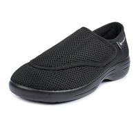 Aerosoft Reha-Halbschuh Stretch 17 Damen Herren Weite G-H Klettverschluss rutschhemmend (schwarz, Numeric_45)