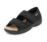 Aerosoft Reha-Sandale Stretch 06 für Damen und Herren mit Klettverschluss | Weiches Stretchmaterial passt sich Hallux Valgus und empfindlichen Füßen an, rutschhemmend, ideal auch als Komfort-Hausschuh.