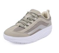 Aerosoft Walker Bequemschuhe Damen Herren mit Abrollsohle, Gesundheitsschuh, extra leicht und gelenkschonend, Wechselfußbett (Beige, EU Schuhgrößensystem, Erwachsene, Damen, Numerisch, M, 38)