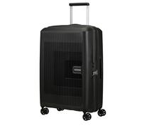 American Tourister Aerostep - Spinner M, Erweiterbarer Koffer, 67 cm, 66.5/72.5 L, Schwarz (Black)