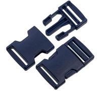 AERZETIX - 6er-Pack Verstellbare Clipverschlüsse mit Schnellverschluss für Rucksäcke, Schultergurte, Riemen und Dekoration | Schlaufe 30 mm | aus Kunststoff Farbe dunkelblau