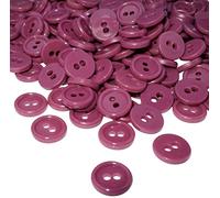 AERZETIX - C56333 - Satz von 100 Knöpfe zum nähen runden Ø11.5x2.2 mm mit 2 löcher - durchmesser der öffnung 2 mm - farbe altrosa - aus kunststoff - freizeit kreativ dekoration kurzwaren mode