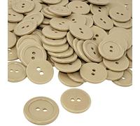 AERZETIX - C56392 - Satz von 50 Knöpfe zum nähen runden Ø20x2.2 mm mit 2 löchern 32L L32 - farbe dunkelbeige - aus kunststoff - durchmesser der öffnung 2 mm - kurzwaren kleidung mode