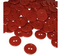 AERZETIX - C56406 - Satz von 50 Knöpfe zum nähen runden Ø20x2.2 mm mit 2 löchern 32L L32 - farbe rot - aus kunststoff - durchmesser der öffnung 2 mm - kurzwaren kleidung mode