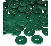 AERZETIX - C56408 - Satz von 50 Knöpfe zum nähen runden Ø20x2.2 mm mit 2 löchern 32L L32 - farbe dunkelgrün - aus kunststoff - durchmesser der öffnung 2 mm - kurzwaren kleidung mode