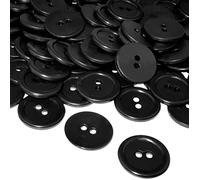 AERZETIX - C56432 - Satz von 50 Knöpfe zum nähen runden Ø20x2.2 mm mit 2 löchern 32L L32 - farbe schwarz - aus kunststoff - durchmesser der öffnung 2 mm - kurzwaren kleidung mode