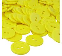 AERZETIX - C56434 - Satz von 50 Knöpfe zum nähen runden Ø20x2.2 mm mit 2 löchern 32L L32 - farbe zitronengelb - aus kunststoff - durchmesser der öffnung 2 mm - kurzwaren kleidung mode