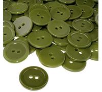 AERZETIX - C56435 - Satz von 50 Knöpfe zum nähen runden Ø20x2.2 mm mit 2 löchern 32L L32 - farbe militärgrün - aus kunststoff - durchmesser der öffnung 2 mm - kurzwaren kleidung mode
