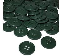 AERZETIX - C56522 - Satz von 100 Knöpfe zum nähen runden Ø20x3 mm mit 4 löchern - farbe tannengrün 32L L32 - aus kunststoff - öffnung 3 mm - kurzwaren nähen kleidung mode stricken decoration