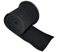 AERZETIX - C56574 - Stoff elastisches band 130x6.5 cm - für rippenbündchen säumen des kleidungsstücks jacke - farbe schwarz - 100% acryl - kleidung stricken mäntel dekoration kreative projekte nähen