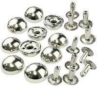 AERZETIX - C56666 - Satz von 10 Hohlnieten Ø12 mm halbrunder kopf gewölbte halbkugel - aus stahl - farbe silber - lederwaren jeans handtasche kurzwaren nähen kleidung