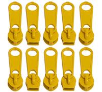 AERZETIX - C62808-10er-Pack Schieber Nr. 5 Nicht verriegelbare für reißverschlüsse spirale - Farbe: duckgelb - aus Metall - für röcke Kleider Lederwaren und Kissen