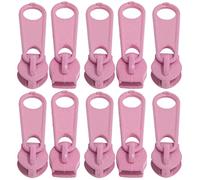 AERZETIX - C62817-10er-Pack Schieber Nr. 5 Nicht verriegelbare für reißverschlüsse spirale - Farbe: rosa - aus Metall - für röcke Kleider Lederwaren und Kissen