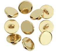 AERZETIX - C65523 - Satz von 10 Flache knöpfe mit ösenknöpfe Ø 11.5 mm zum nähen 18L L18 - farbe gold - aus metall - kurzwaren dekoration von kleidung nähen mode