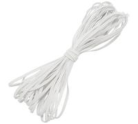 AERZETIX - C67518 - Flaches geflochtenes Gummiband 10 Meter - Breite 4 mm - Polyester + Latex - Farbe weiß