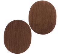 AERZETIX - C67672-2er-Pack Reparaturaufnäher - thermokleber - oval 120x95 mmjeansimitation - jacke, mantel, kurzwaren, kleidung, hosen, t-shirts, shorts, couture - farbe braun - ripsstoff