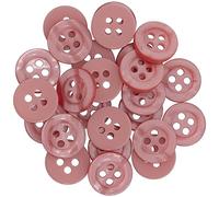 AERZETIX - C67916-25er-Pack runde Nähknöpfe Ø11.5x2 mm mit 4 löchern 18L L18 mit rand - farbe dunkelrosa - aus kunststoff - öffnung 1.8 mm - kurzwaren nähen kleidung dekoration