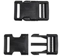 AERZETIX - C68274-2er-Set - Rucksackclips - Öffnung 28 mm - riemen für schulterriemen gürtel handwerk tasche dekoration - farbe schwarz - aus kunststoff