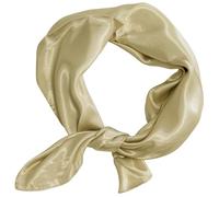 AERZETIX - C68623 - Dekoratives schal halstuch aus polyester 60% und seide 40% in quadratischer form 60x60 cm - farbe hellbeige