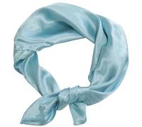 AERZETIX - C68636 - Dekoratives schal halstuch aus polyester 60% und seide 40% in quadratischer form 60x60 cm - farbe hellblau