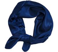 AERZETIX - C74197 - Dekoratives schal halstuch aus polyester 60% und seide 40% - in quadratischer form 60x60 cm - farbe dunkelblau