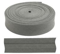 AERZETIX - C77283 - Band, gefaltetes Schrägband, Zierstreifen 9 Meter x 18 mm - aus baumwolle - farbe grau