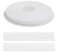 AERZETIX - C77405 - Rolle gefaltetes Schrägband zum Nähen 25 Meter x 10 mm - 20% Baumwolle und 80% Polyester - Farbe weiß