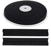 AERZETIX - C77406 - Rolle gefaltetes Schrägband zum Nähen 25 Meter x 10 mm - 20% Baumwolle und 80% Polyester - Farbe Schwarz