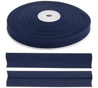 AERZETIX - C77424 - Rolle gefaltetes Schrägband zum Nähen 25 Meter x 10 mm - 20% Baumwolle und 80% Polyester - Farbe Dunkelblau