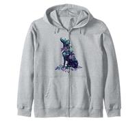 Aesthetic Dog Floral Cute Animal Women Girls Kapuzenjacke