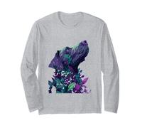 Aesthetic Dog Floral Cute Animal Women Girls Langarmshirt