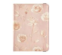 Aesthetic Rose Gold Roses Passport and Impfpass Wallet Combo Passport Case Travel Documents Wallet Passport Holder Case for Travel Essential Waterproof
