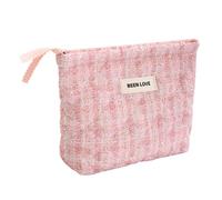 Ästhetische Make-up-Tasche, Reise-Kosmetiktasche, großes Fassungsvermögen, tragbar, Kulturbeutel, gestepptes Make-up, große Kapazität, Kulturbeutel für Damen und Mädchen, B, Mass Beauty